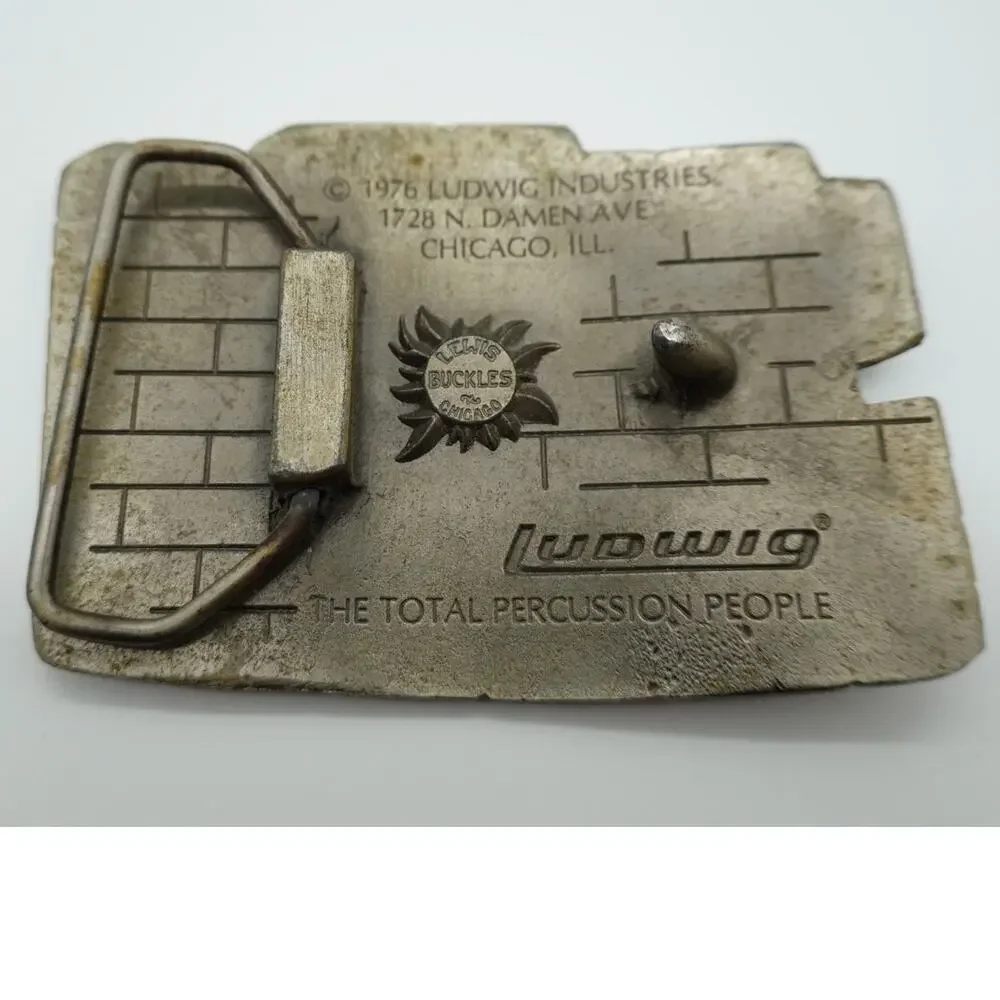 Lewis Buckles Ludwig Drums Belt Buckle Join Ludwig's Drummer Revolution Vintage